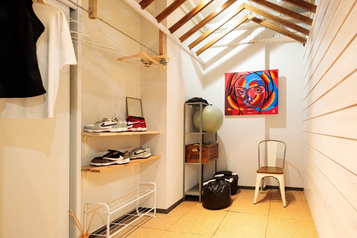 室内練習場の通路の様子